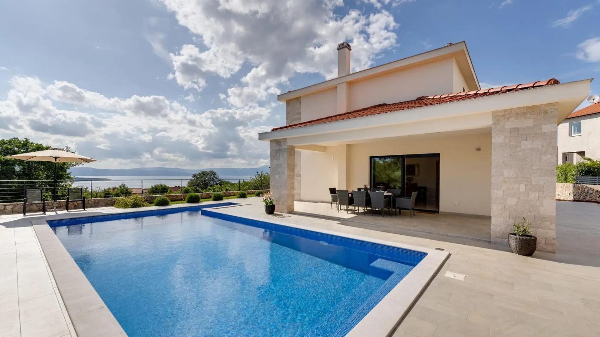 Luxury Villa With A Pool, Panoramic Sea View, Beach - By Traveler Tourist Agency Krk Id 2406 Sveti Vid-Miholjice Croatia