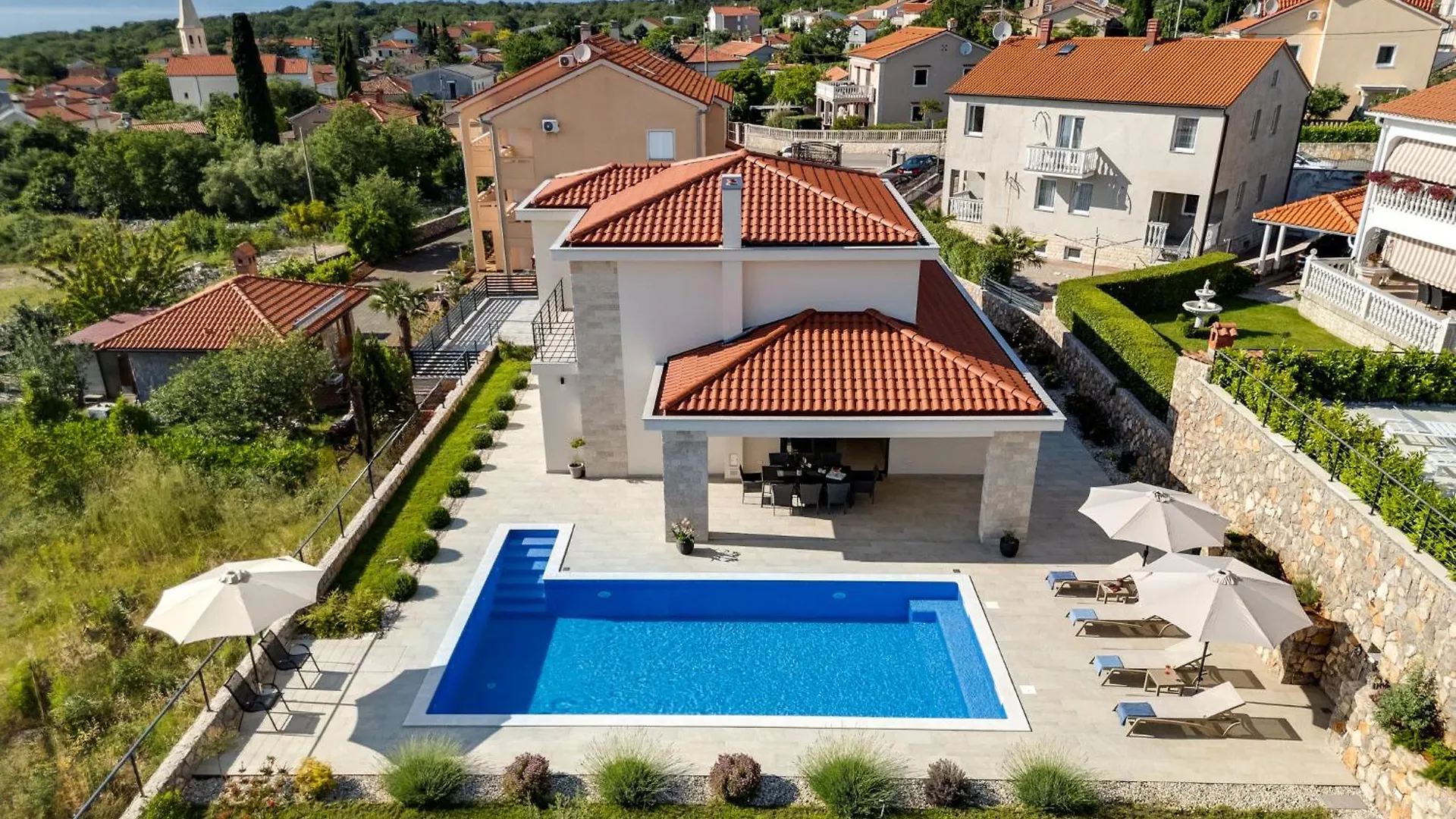 Luxury Villa With A Pool, Panoramic Sea View, Beach - By Traveler Tourist Agency Krk Id 2406 Sveti Vid-Miholjice